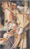 André Raffray, Mariée de Marcel Duchamp (The Bride of Marcel Duchamp), 2000, Unique colored pencil drawing, on canvas