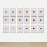 Sherrie Levine, After Courbet: 1-18, 2009, The complete set of 18 postcards of Gustave Courbet's L'Origine du monde , with full margins, all contained in the original artist's frames