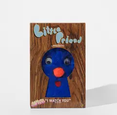 Little Friend by Mike Kelley, 2006, Plush doll multiple with felt hands and feet, plastic eyes and sound box, contained in the original cardboard display bo, sold Apr 2026