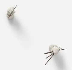 Philip Haas, Jacques Villon Painting, 2013, Two hand-carved marble sculptures with four bronze paint brushes