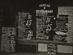 Walker Evans, Bowery Lunchroom, New York, 1931, Gelatin silver print