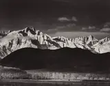Ansel Adams, Winter Sunrise, Sierra Nevada from Lone Pine, California, 1944, Gelatin silver print, printed 1973-1977