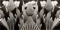Thurman Rotan, Skyscrapers, 1932, Mural-sized gelatin silver print triptych, printed 1996, each flush-mounted