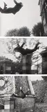 Selected Studies for Saut dans le Vide (leap into the void), Paris by Harry Shunk and János Kender Yves Klein, 1960, Three gelatin silver prints, sold Apr 2026