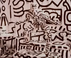 Annie Leibovitz, Keith Haring, New York, 1986, Dye destruction print