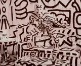 Annie Leibovitz, Keith Haring, New York, 1986, Dye destruction print