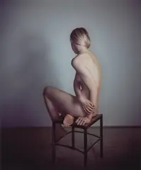Richard Learoyd, Seated Phie, 2016, Unique camera obscura dye destruction print, flush-mounted and mounted again