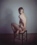Richard Learoyd, Seated Phie, 2016, Unique camera obscura dye destruction print, flush-mounted and mounted again