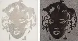 Vik Muniz, Reversal Grey Marilyn and Reversal Black Marilyn from Pictures of Diamond Dust, 2003, Dye destruction print diptych