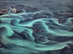 Edward Burtynsky, Ölfusá River #1, Iceland, 2012, Chromogenic print, printed 2013