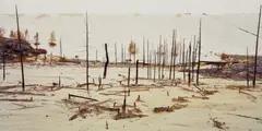 Edward Burtynsky, Uranium Tailings #12, Elliot Lake, Ontario, 1995, Chromogenic print, printed 2002, mounted