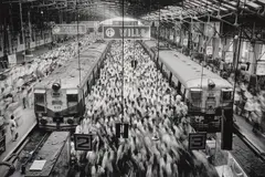 Sebastião Salgado, Church Gate Station, Western Railroad Line, Bombay, India, 1995, Gelatin silver print, printed 2018