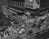 Berenice Abbott, Macy's Corner, circa 1930, Gelatin silver print from Berenice Abbott's New York II, printed 1979