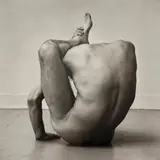 Peter Hujar, Gary in Contortion (II), 1979, Pigment print, printed 2021 by Gary Schneider