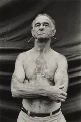 The human pincushion, Ronald C. Harrison, N.J. by Diane Arbus, 1962, Gelatin silver print, printed by Diane Arbus between 1962 and 1965, sold Apr 2026