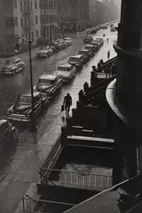Ruth Orkin, Man in Rain, W. 88th St., N.Y.C., 1952, Gelatin silver print, printed later