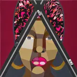 Derrick Adams, Figure in the Urban Landscape 39, 2019, acrylic, graphite, grip tape, model cars, fabric and paper collage on wood panel