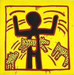 Elaine Sturtevant, Haring Untitled January 1982, 1986, acrylic on canvas