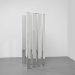 Mirror Angle Fragments (60°) by Jeppe Hein, 2014, high polished stainless steel and aluminum, sold Feb 2025