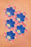 Thomas Bayrle, 5 Nonnen [5 Nuns], 1987, Lino paint stamped on wood