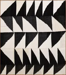 Brent Wadden, Alignment #12, 2013, hand woven fibers, wool, cotton and acrylic on canvas, in artist's frame