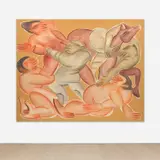 Anastasia Bay, The Battle of the Sabines, 2021, oil, acrylic and pastel on canvas