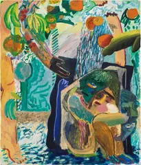 Shara Hughes, You're Not Lost Stupid, You're Hiding, 2012, oil, enamel, acrylic and spray paint on canvas