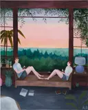 Audun Alvestad, We're not here for long, and the world is on fire, 2021, acrylic on canvas