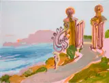 Nicole Wittenberg, Cliff Walk Study, 2021, oil on canvas