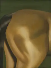 Untitled by Anna Weyant, 2019, oil on board, sold Feb 2025