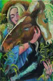 Samantha Joy Groff, Golden Girl, Golden Rod, 2022, oil and acrylic on canvas