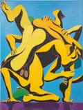 Mark Yang, Cad, Han, Ind, 2021, oil on canvas