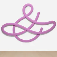 One Fell Swoop B by Josh Sperling, 2020, acrylic on shaped canvas, sold Feb 2025