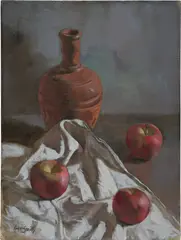 Still Life with Red Bottle by Hughie Lee-Smith, 1940, oil on canvas, sold Feb 2025