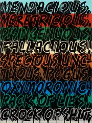 Mel Bochner, Mendacious, 2012, enamel on canvas