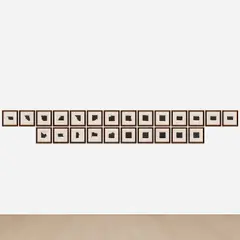 Allan McCollum, Collection of Twenty Four Drawings from The Recognizable Image Drawings Series, 2003, graphite pencil on rag paper, in artist's frames, in 24 parts