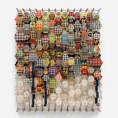 Jacob Hashimoto, Little SST, 2007, paper, acrylic, nylon and wood