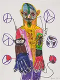 Richard Prince, Untitled (Hippie Drawing), 1997, marker on paper