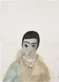 Sanya Kantarovsky, A, 2018, watercolor and ink on paper