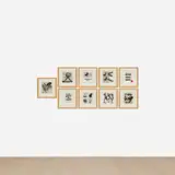 William Kentridge, Telegrams from the Nose, 2008, India ink and watercolor on paper, in 9 parts