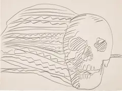 Skull by Andy Warhol, 1978, graphite on paper, sold Feb 2025