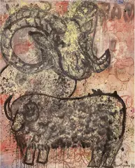Year of the Ram by Grace Hartigan, 1993, oil on canvas, sold Feb 2025