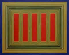Untitled by Richard Anuszkiewicz, 1983, acrylic on canvas, sold Feb 2025