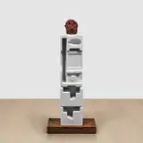 Huma Bhabha, A.B., 2006, painted bronze