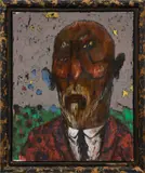 Markus Lüpertz, Untitled (Self-Portrait), 2011-2012, acrylic on canvas, in artist's frame