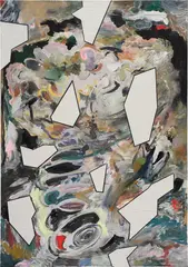 Helen Johnson, Myth clouds history, 2014, synthetic polymer paint on canvas