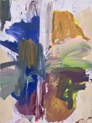 Andrea Marie Breiling, Gloves Off, 2018, vinyl paint, oilstick and charcoal on canvas