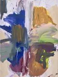 Andrea Marie Breiling, Gloves Off, 2018, vinyl paint, oilstick and charcoal on canvas