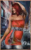Catherine Mulligan, Redhead, 2021, oil on panel, in artist's frame