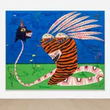 Jordy Kerwick, Serpent Keeper V Doom, 2021, acrylic, oil and spray paint on canvas